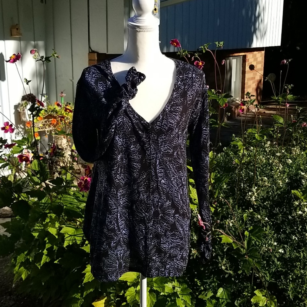 FREE PEOPLE Hi-Lo L/S V-Neck Top sz XS